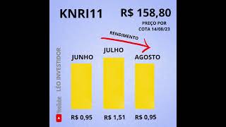 KNRI11 RENDIMENTOS MENSAIS knri11 rendapassiva investimentos [upl. by Avid]