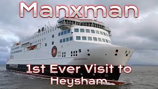 Witness Manxman Ferrys Groundbreaking Maiden Call to Port at Heysham [upl. by Layney]