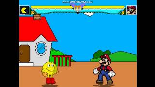 Pacman vs Super Mario in pacland  pacman moveset mugen [upl. by Wiatt]