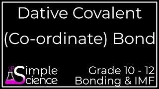 Dative Covalent Coordinate Bonding [upl. by Zabrine748]