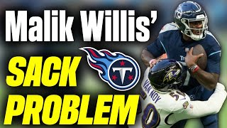 Titans QB Malik Willis has a MAJOR Sack Problem 2 Minute Film Study [upl. by Inama279]