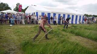 Scythe vs Brushcutter 1  South West Annual Scythe Festival  June 2010 [upl. by Galina168]