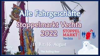 🎢 Alle Fahrgeschäfte  Stoppelmarkt Vechta 2022 [upl. by Hsitirb270]