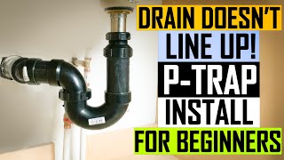 How To Install PTrap And Bathroom Sink Drain Piping  Easy Installation For Beginners [upl. by Argyres]