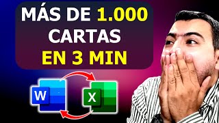 Como Hacer una Combinacion de Correspondencia entre Word y Excel  Varias Cartas con Datos de Excel [upl. by Airahs]