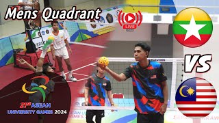 Mens Quadrant 🇲🇾 MALAYSIA VS MYANMAR 🇲🇲 ASEAN UNIVERSITY GAMES 2024 [upl. by Hermina]