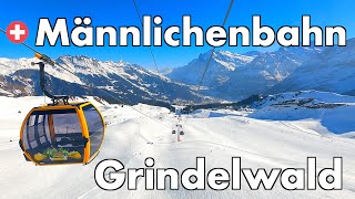 🇨🇭 Switzerland  Grindelwald to Männlichen Gondola  Winter [upl. by Gove267]