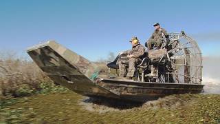 Fieldsports Britain  Giant rat hunting in Louisiana from an airboat  ShotShow kit [upl. by Gothar63]