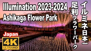 Ashikaga Flower Park あしかがフラワーパーク イルミネーション日本一のイルミネ 2023 足利観光 日本三大イルミネ Illumination Japan 足利花卉公園 [upl. by Kalina628]