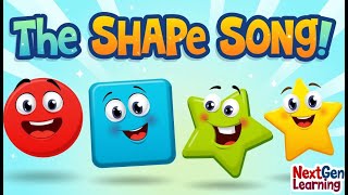 The Shape Song  Fun amp Catchy Song for Kids to Learn Shapes [upl. by Sutelc664]