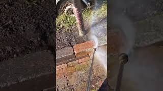 How to clean garden tiles danmark mamrukgarden pressurewash garden [upl. by Aihgn]