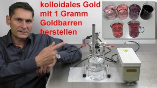 preiswert kolloidales Gold herstellen im HochvoltPlasmaVerfahren [upl. by Spector]