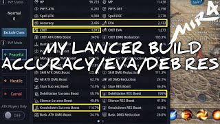 My updated build AccuracyDeb ResEva build in level 110  Mir4 [upl. by Saville]