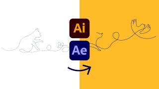 一筆線條畫 ✦ 用 Trim Paths輕鬆剪裁路徑 One Line Art Using Trim Paths｜AE Tutorial [upl. by Sydney]