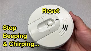 How to reset smoke detector amp make it stop beeping amp chirping randomly for no reason [upl. by Renado]