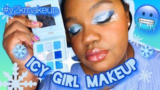 ❄️ ICY GIRL MAKEUP LOOK ❄️ in depth tutorial y2k icymakeup y2kmakeup grwm [upl. by Purse787]