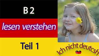 B2 LESEVERSTEHEN TEIL 1 mit lösungen [upl. by Nakre]