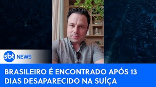 Brasileiro é encontrado após passar 13 dias desaparecido na Suíça  SBTNewsnaTV 231123 [upl. by Ruvolo]