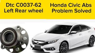 C003762 Honda Left Rear wheel speed sensor Signal Compare failure  C003762 Honda Civic Abs Fault [upl. by Heyward]