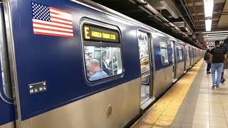 IND 8th Ave Line R160A2 E Train with a new MTA wrapped look at Canal StHolland Tunnel [upl. by Affay783]