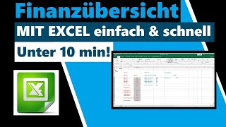 Finanzübersicht erstellen Excel [upl. by Charlotta]