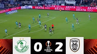 Shamrock Rovers vs PAOK 02  UEFA Europa League Playoffs 202425  Match Highlights [upl. by Suzanna]