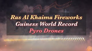 New Year 2024 RAK  Ras Al Khaima 45km Fireworks  Drone Show shabstravel [upl. by Jeffries]