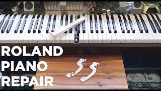 Roland Piano KR570 Key Weight Repair [upl. by Neellek]