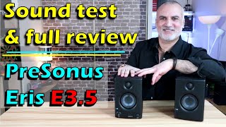 PreSonus Eris E35 Studio Monitors Sound test full review likes amp dislikes [upl. by Ydnil259]