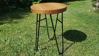 Beistelltisch  Hocker aus Holz und Metall bauen [upl. by Haslam877]