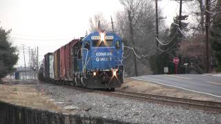 CSX ExConrail 1554 leads CA51 train in HD [upl. by Mihar]