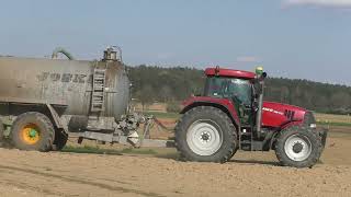 Gülle Fahren mit IHC Case Puma CVX 230 und diverse Gülle Fässer mit 18000 bis 20000 Liter Inhalt von [upl. by Loftus543]