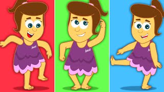 Head Shoulders Knees And Toes Kids Song  Classic Rhyme  HooplaKidz [upl. by Schou496]