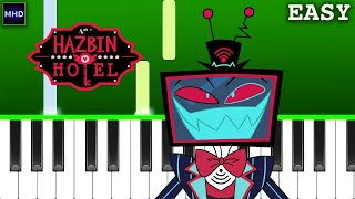 Hazbin Hotel  Stayed Gone  EASY Piano Tutorial Slowed [upl. by Fabian]