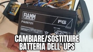 CAMBIARESOSTITUIRE BATTERIA DELL UPS [upl. by Olegnaed]