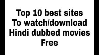 hindi dubbed movies sites [upl. by Zelig318]