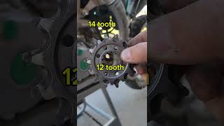 Putting a smaller front sprocket on dirtbike [upl. by Kir]