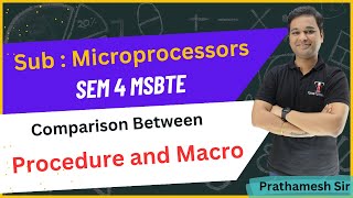 Comparison between Procedure amp Macro  Microprocessor  MSBTE  Toshib Tutorials [upl. by Silvers]