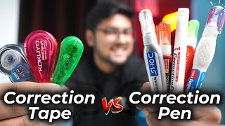 Correction Pen Vs Correction Tape  Which is Best for Students  MEGA COMPARISON 🔥🔥 [upl. by Adahs315]