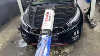 HOW TO CHANGE WINDSCREEN WIPERS KIA CEED JD WIPER BLADES REPLACEMENT KIA CEED GT JD SCHEIBENWISCHER [upl. by Zandra]