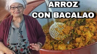 ARROZ CON BACALAO Y COLIFLOR Deliciosos María la pastelera  Recetas paso a paso [upl. by Walton]