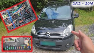 B9 Citroen Berlingo Fuse Box Diagram  2012  2016 [upl. by Ailadi]