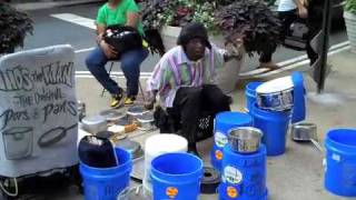 Street Performer Series NYC Pots and Pans Drummer [upl. by Audres260]