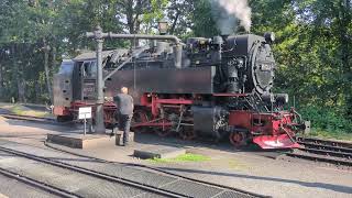 Steam train to the quotBrockenquot Mountain in Germany [upl. by Acirretahs]