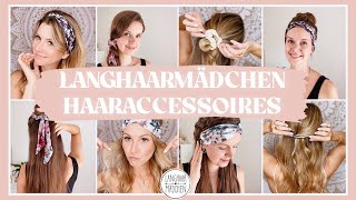 Frisuren mit Haarbändern Haarspangen amp Co – Die Langhaarmädchen [upl. by Ameekahs]