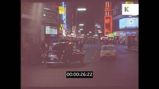 1960s Piccadilly Shaftesbury Avenue at Night London in HD [upl. by Mlehliw]