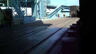 Shunting trailer train onto ferry part 2 [upl. by Brigg589]