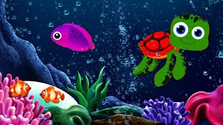 Lullaby Calming Undersea Animation Aquarium  Soothing fishes 🐟 Baby Sleep Music [upl. by Jet]