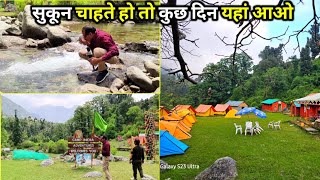 दुनिया की सबसे सुकून भरी स्वस्थ जिंदगी हिमालय की गोद में  Camp India Adventure Kareri Himachal [upl. by Eeleak]