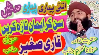 New Sareki Bayan to 024 Hazrat Alama Molana Muhtram Qari Sagheer Saedi Sahib [upl. by Eiddam]